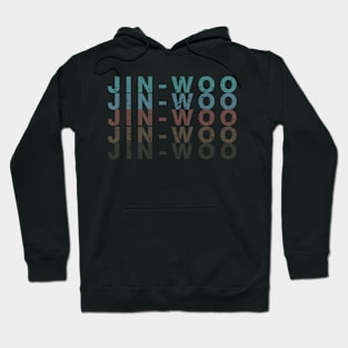 Vintage Proud Name Jin-Woo Personalized Birthday Retro Hoodie